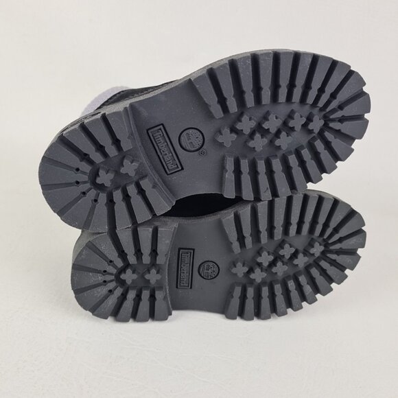 Timberland 6In Premium Thrml TODDLER Boots Outdoors Black Leather - Picture 8 of 9